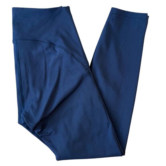 Lululemon Womens Instill High-Rise Tight SmoothCover Yoga Fitness True Navy Sz 6 - Picture 1 of 11